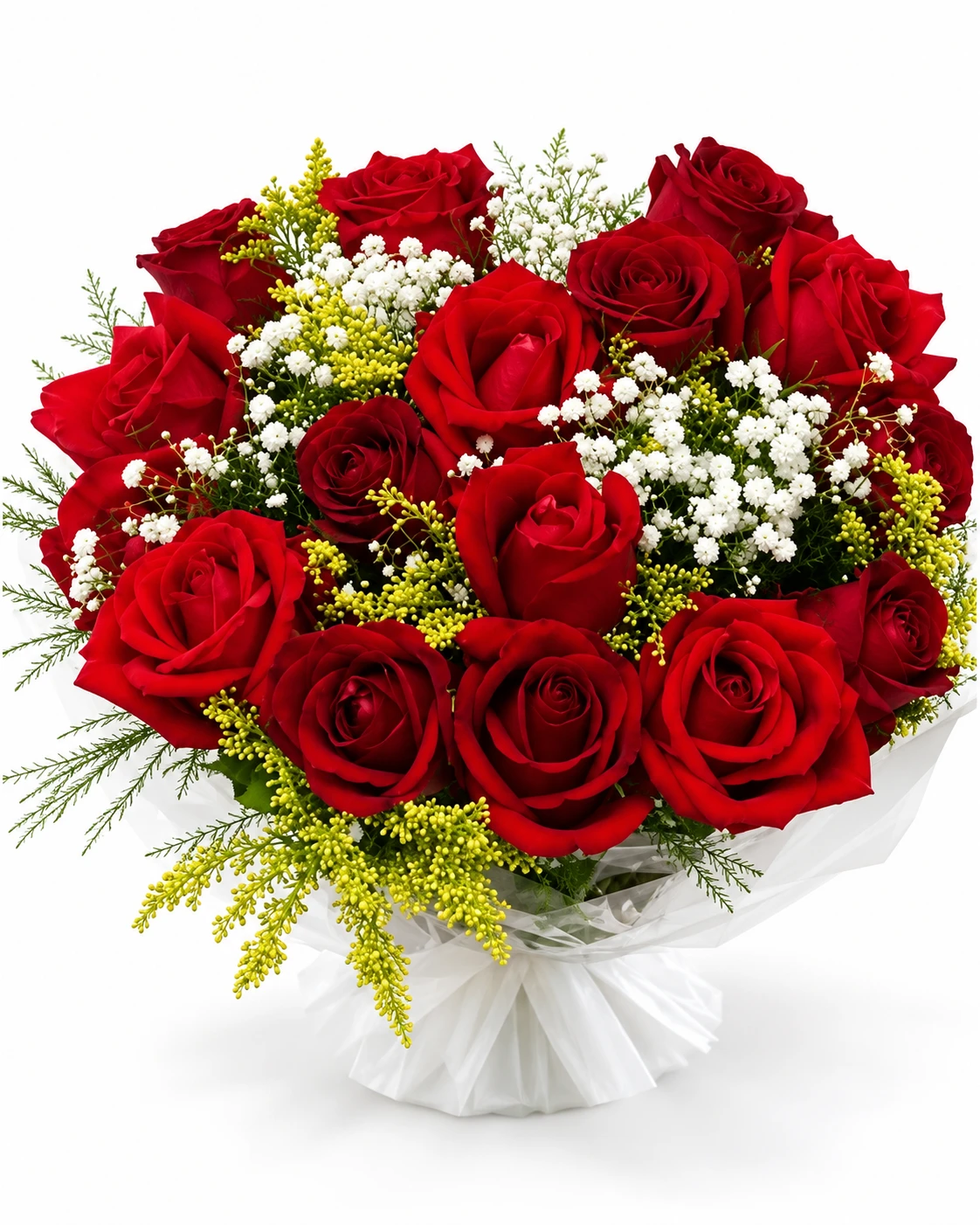Buquê Encanto de 12 Rosas vermelhas